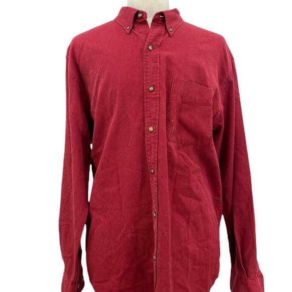 Vintage The Territory Ahead Men's Red Casual Button Down Heavy Cotton Size XL - Picture 1 of 5